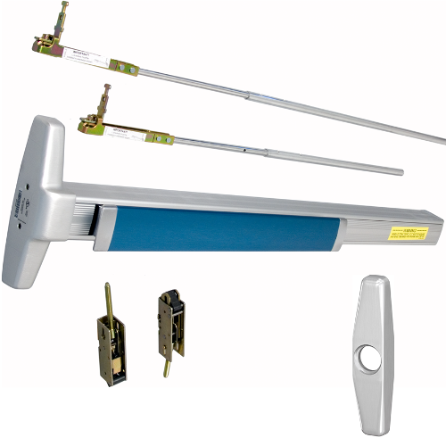 Von Duprin QELA-3347A-NL-OP-626 48 QEL Narrow Stile CVR Concealed Vertical Rod Exit Device, Satin Chrome, Grade 1