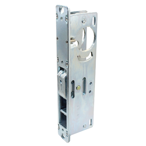 International Door Closers DH118-FR-AL/DU Hook Bolt Lock 1-1/8in, Flat/Round Face Plates, Satin Aluminum Dark Bronze
