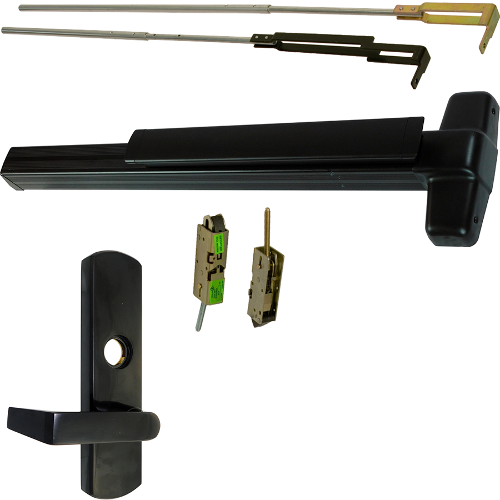 Von Duprin QELA-9947L-NL-711-36-LHR-06 99 Series CVR Quiet Electric Latch Exit Device with Nightlatch Lever Trim