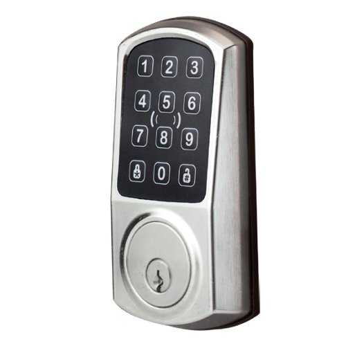 Prodatakey RLDBPKS Red Wireless Deadbolt Lock, Keypad, Multi-Tech, High-Security, Satin Chrome