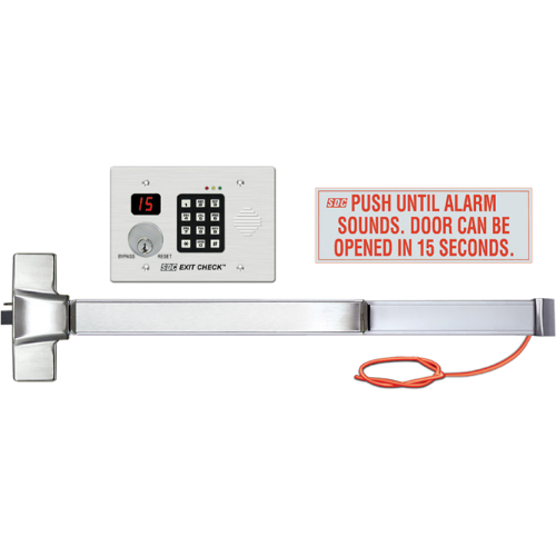 Security Door Controls S6101-P-U-48-DES Delayed Egress Slave Rim Exit Device, (