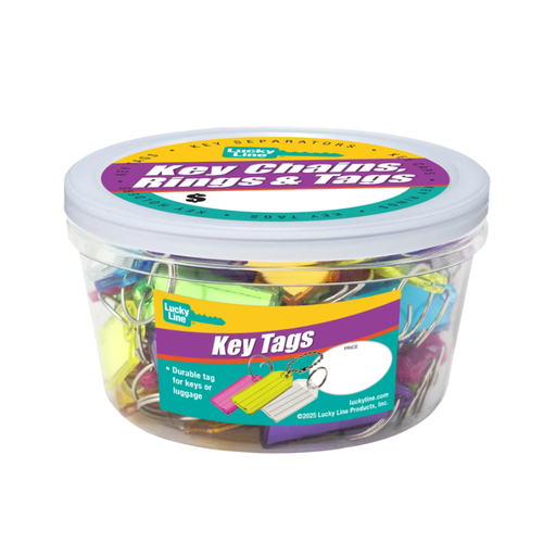 Luckyline 12325 ID Tag w/Tang Assorted 50/Jar