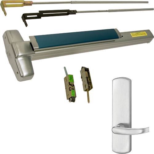 Von Duprin RX-9847L-BE-626-36-RHR-17 9847 Series Smooth CVR Exit Device with RX, 996L-BE-17 Trim, 36in, Satin Chrome