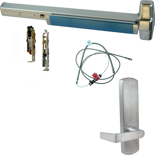 Von Duprin RX-9949L-BE-626-36-LHR-06-ALK-LBL ALK Alarmed Mortise Cylinder, RX Exit Device, 996L-BE-06 Trim, Grade 1, Satin Chrome