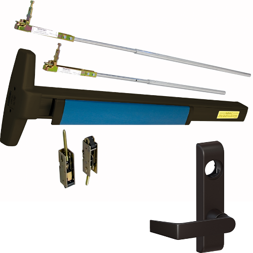 Von Duprin RX-QELA-3347A-L-710-36-LHR 06 KIT RX Request to Exit Switch Narrow Stile CVR Exit Device, Grade 1, Dark Bronze