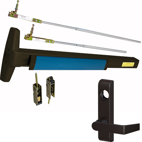 Von Duprin RX-QELA-3347A-L-710-36-RHR 06 KIT-RX QEL Narrow Stile CVR Exit Device, 360L-06 Lever Trim, Grade 1, Dark Bronze