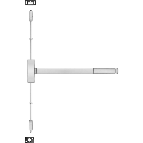 PHI 2201-1701-630-48 SVR Surface Vertical Rod Exit Device with Cover Plate Trim, 48