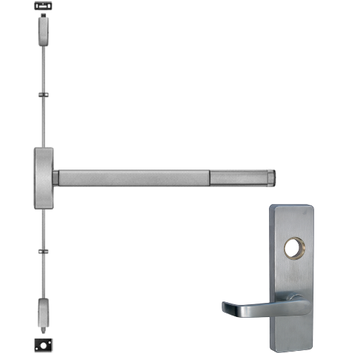 PHI 2203-4903A-LHR-630-36 KIT - SVR Surface Vertical Rod Exit Device, Left Hand, 36in, Grade 1, Stainless Steel