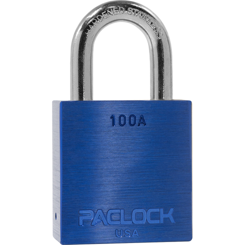 Pacific Lock SFIC-100A-BLU SFIC Prep Padlock, 1-3/4in Wide, Aluminum Body, Blue, IC Core Not Included