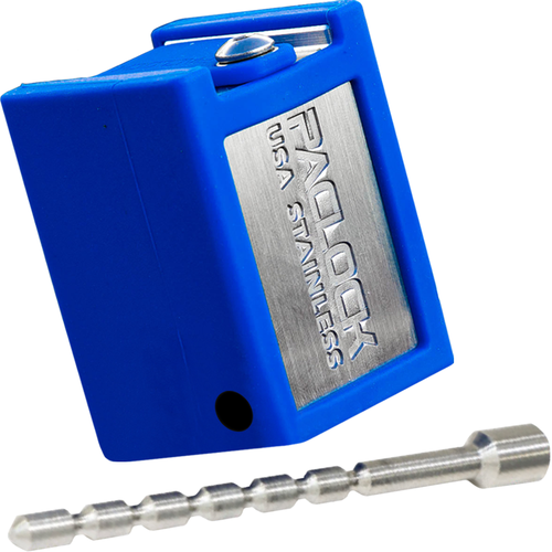 Pacific Lock UCS-79S-KD Hidden Pin Padlock, 9/32in Pin, 6 Lockable Lengths, Keyed Different, Stainless Steel