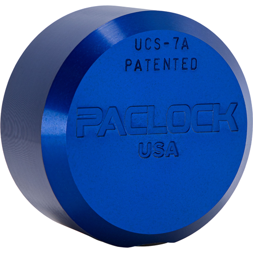 Pacific Lock SFIC-7A-BLU Flat Back Hockey Puck for SFIC Cylinder, Aluminum Body, Blue