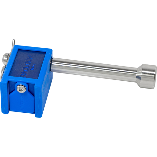 Pacific Lock UCS-80A-250-BLU-KA46425 Hitch Pin Padlock, 5/8in Pin, Keyed Alike, Aluminum Body, Blue 46425