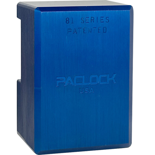 Pacific Lock UCS-81A-BLU-KA46425 Hidden Shackle Trailer Door Padlock, 6-Pin P0 Keyway, Keyed Alike, Aluminum Body