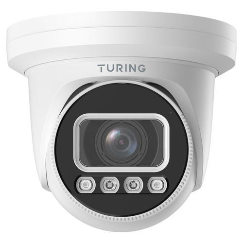 Turing EVL4ZT256-1Y Edge+ 4MP Cloud Dual-Light Vari-Focal Turret Camera with Mic Alarm I/O