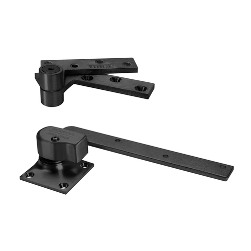 Rixson 147 BSP LH 3/4in Left Hand Offset Pivot Set, Standard-Duty, Black Suede, Up to 600lbs