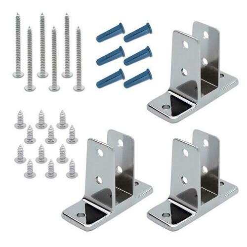 Jacknob 77110 Urinal Screen Pack Met-15792 Wall Mount, White, Beveled Edge