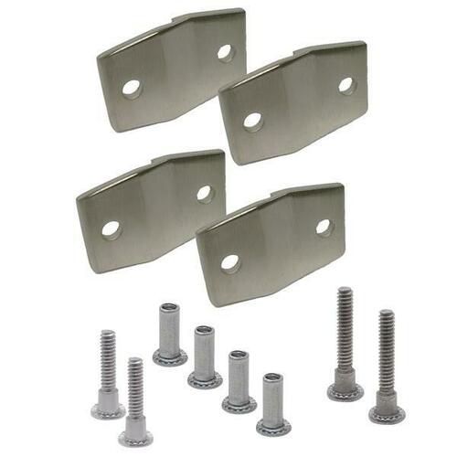 Jacknob 615303 Alcove Clip Pack (4) 8343 - Stainless Steel