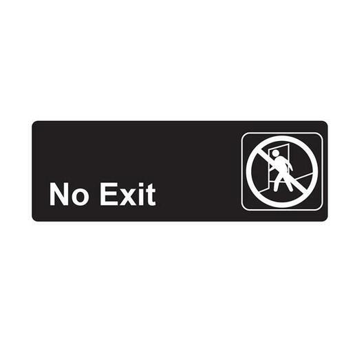 Jacknob 130813 No Exit Sign - Black White, 9