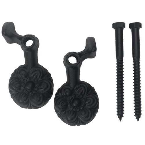 John Wright 088259 JP Style No. 35-L Flower Shutter Dog with Lag (Sold in Pairs)