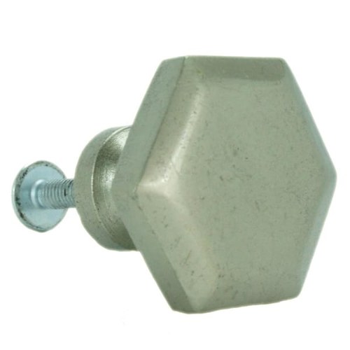 John Wright 088742 Large Hexagon Knob - Satin