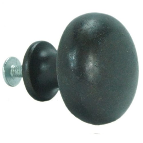 John Wright 088746 32mm Round Machined Back Knob - Faux Brass