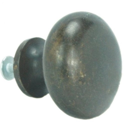 John Wright 088751 38mm Round Machined Back Knob - Faux Brass