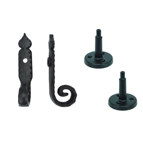 John Wright 088203 Rat-Tail Shutter Dog with Post (Sold in Pairs)
