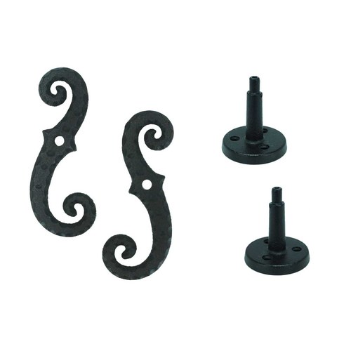 John Wright 088204 Scroll Shutter Dog with Post (Sold in Pairs)