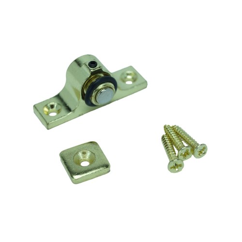John Wright 088577 Magnetic Cabinet Catch, Brass Finish