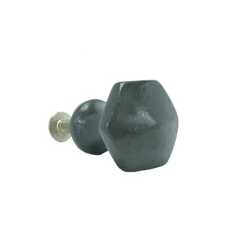 John Wright 088710 Hexagon Small Knob - Vintage Iron