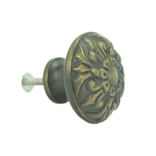 John Wright 088721 Fleur-de-lis Large Knob - Faux Brass