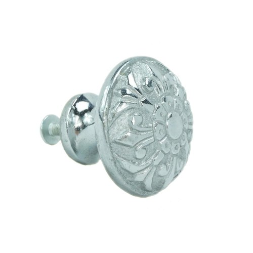 John Wright 088723 Fleur-de-lis Large Knob - Chrome