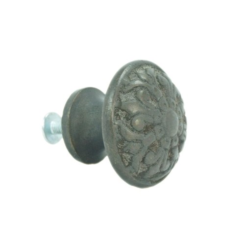 John Wright 088726 Fleur-de-lis Medium Knob - Faux Brass