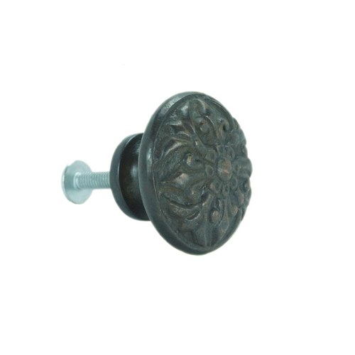 John Wright 088730 Fleur-de-lis Small Knob - Faux Copper