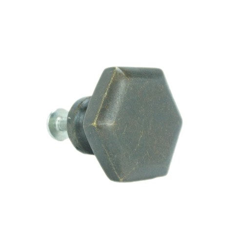 John Wright 088741 Large Hexagon Knob - Faux Brass