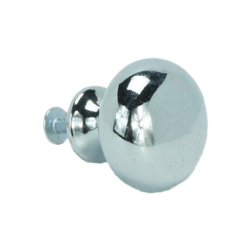 John Wright 088748 32mm Round Machined Back Knob - Chrome