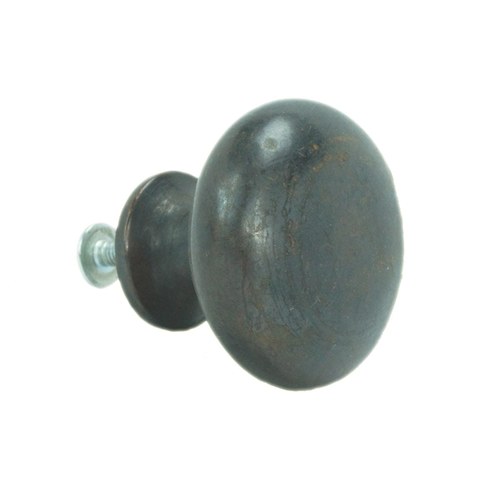 John Wright 088750 38mm Round Machined Back Knob - Faux Copper