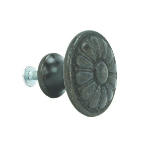 John Wright 088761 Sun Burst Knob 32mm - Faux Brass
