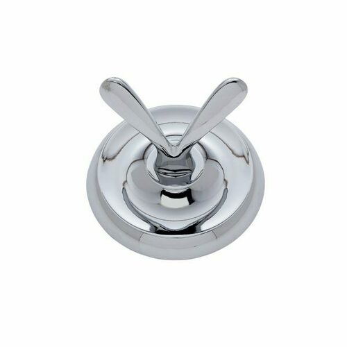 JVJ 21407 Paramount Polished Chrome Double Robe Hook, Solid Brass