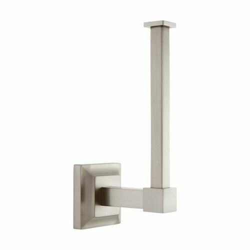 JVJ 21905 Aspen Series Satin Nickel Euro Paper Holder, Solid Brass