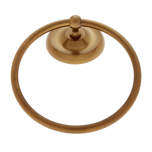 JVJ 23006 Paramount Satin Brass Finish Towel Ring C/S, Solid Brass