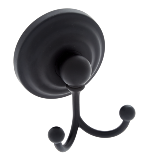 JVJ 23407 Highland Series Matte Black Robe Hook C/S, Zamac Composition