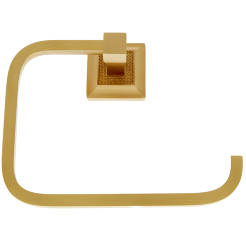 JVJ 25706 Luster Series Satin Brass Towel Ring, Solid Brass Composition