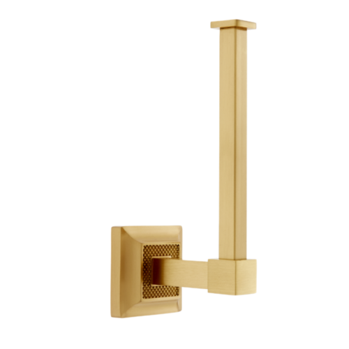 JVJ 25705 Luster Satin Brass Euro Paper Holder - Solid Brass