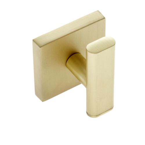 JVJ 25807 Messina Satin Brass Finish Robe Hook, Zinc Composition