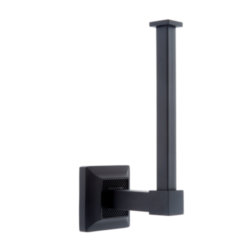JVJ 25905 Luster Series Matte Black Euro Paper Holder, Solid Brass