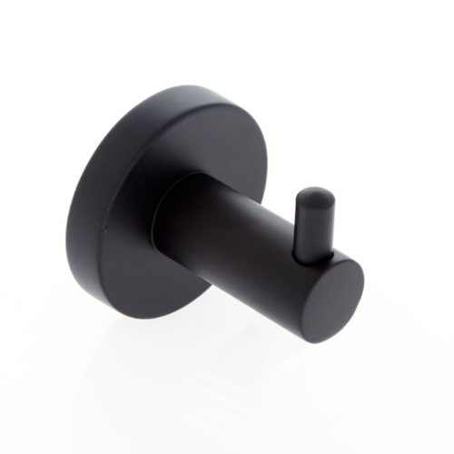 JVJ 26907 Murcia Series Matte Black Zinc Robe Hook
