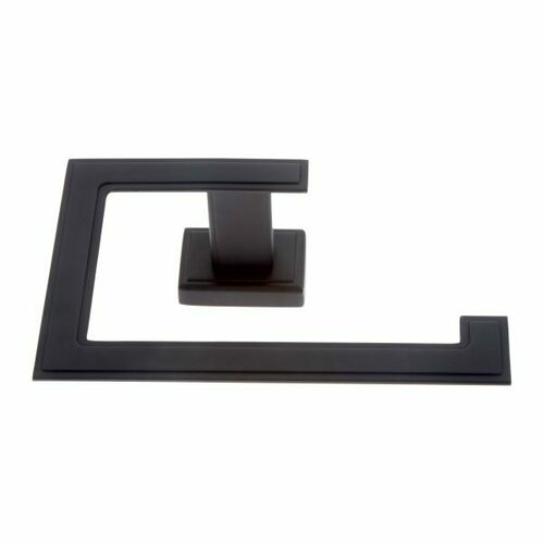 JVJ 29105 Tahoe Series Matte Black Euro Paper Holder - Solid Brass