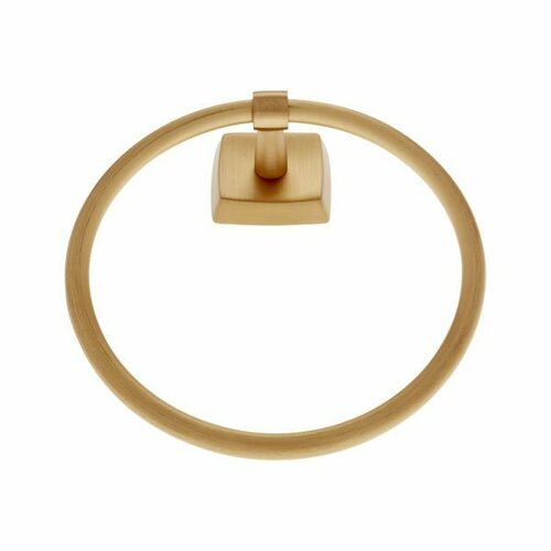 JVJ 29506 Serene Satin Brass Finish Towel Ring, Solid Brass Composition