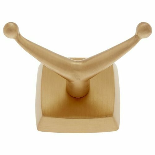 JVJ 29507 Serene Satin Brass Finish Robe Hook, Solid Brass Composition